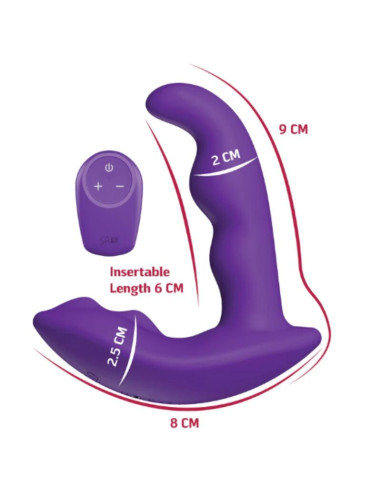 SHEEO ROTATING VIBRATING ANAL STIMULATOR WITH REMOTE CONTROL PURPLE