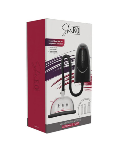 SHEEO AUTOMATIC VACUUM PUMP FOR VAGINA AND CLITORIS BLACK