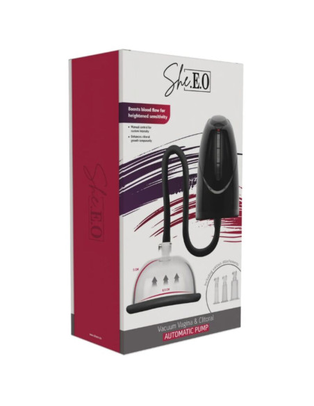 SHEEO AUTOMATIC VACUUM PUMP FOR VAGINA AND CLITORIS BLACK
