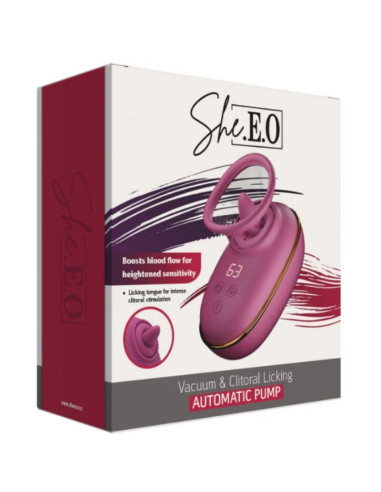 SHEEO AUTOMATIC CLITORAL STIMULATING PUMP WITH LICKING EFFECT PURPLE