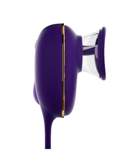 SHEEO CLITORAL SUCTION TOOL WITH LICKING EFFECT AND PURPLE ANAL STIMULATOR