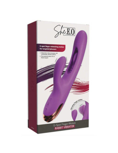 SHEEO RABBIT G SPOT VIBRATOR WITH DIGITAL MOVEMENT PURPLE