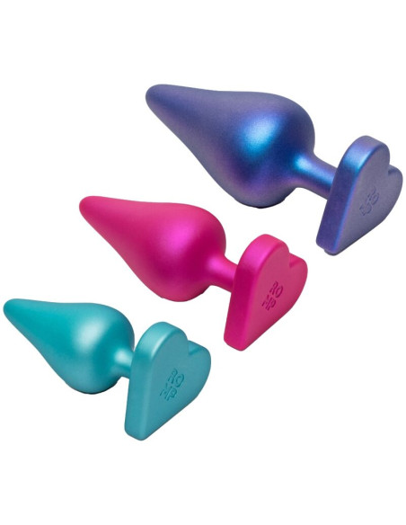 ROMP LUSTER ANAL TRAINING KIT S M L WITH HEART SHAPED BASE