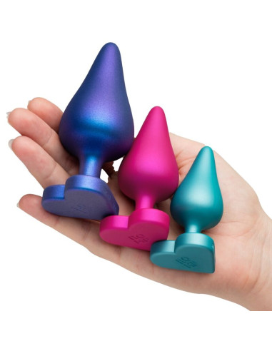 ROMP LUSTER ANAL TRAINING KIT S M L WITH HEART SHAPED BASE