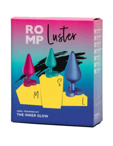 ROMP LUSTER ANAL TRAINING KIT S M L WITH HEART SHAPED BASE