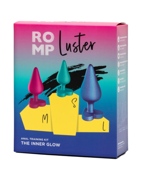 ROMP LUSTER ANAL TRAINING KIT S M L WITH HEART SHAPED BASE