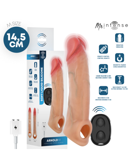 MR INTENSE ARNOLD M ULTRA REALISTIC VIBRATING PENIS SLEEVE 145 CM O 4 CM