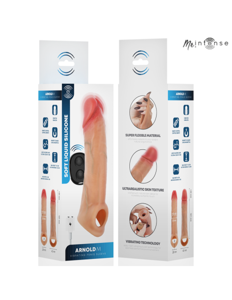 MR INTENSE ARNOLD M ULTRA REALISTIC VIBRATING PENIS SLEEVE 145 CM O 4 CM