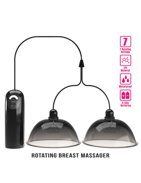 PRETTY LOVE ROTATING NIPPLE SUCTION STIMULATOR BLACK