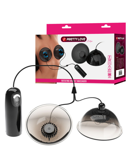 PRETTY LOVE ROTATING NIPPLE SUCTION STIMULATOR BLACK