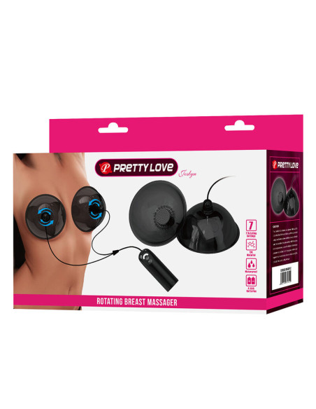 PRETTY LOVE ROTATING NIPPLE SUCTION STIMULATOR BLACK