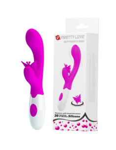 PRETTY LOVE BUTTERFLY KISS 30 FUNCTION RABBIT VIBRATOR PURPLE 2