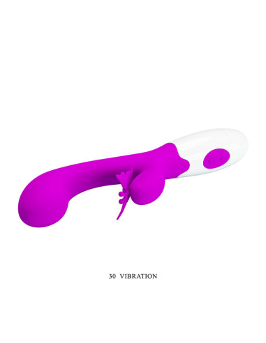 PRETTY LOVE BUTTERFLY KISS 30 FUNCTION RABBIT VIBRATOR PURPLE