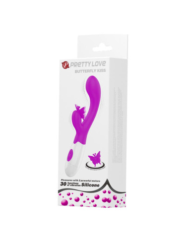 PRETTY LOVE BUTTERFLY KISS 30 FUNCTION RABBIT VIBRATOR PURPLE
