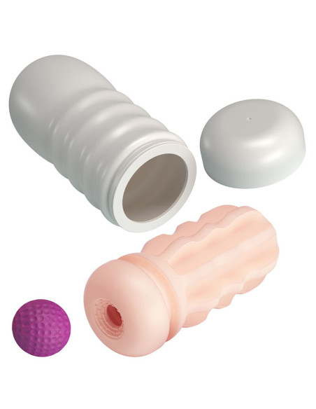 PRETTY LOVE VAGINAL SMOOTHING MASTURBATOR WITH SUCTION CUP AND INTERNAL TEXTURES