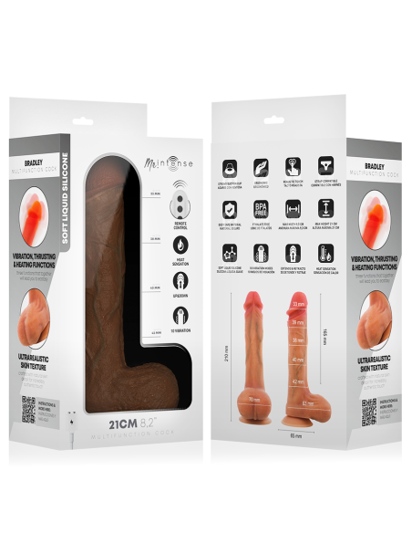 MR INTENSE BRADLEY VIBRATOR DILDO WITH HEAT EFFECT AND REMOTE CONTROL 21 CM O 42 CM
