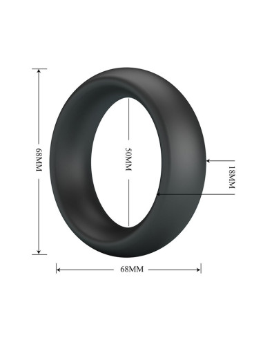 CRAZY BULL ELIO SILICONE COCK RING BLACK