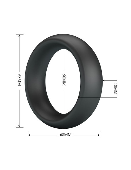 CRAZY BULL ELIO SILICONE COCK RING BLACK