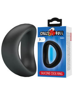 CRAZY BULL VALEN ERGONOMIC SILICONE COCK RING BLACK 2