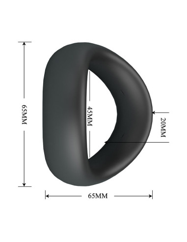 CRAZY BULL VALEN ERGONOMIC SILICONE COCK RING BLACK