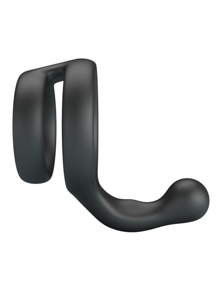 CRAZY BULL YANCY DOUBLE COCK AND BALL RING BLACK