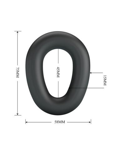 CRAZY BULL VESPER SUPER SOFT SILICONE COCK RING BLACK