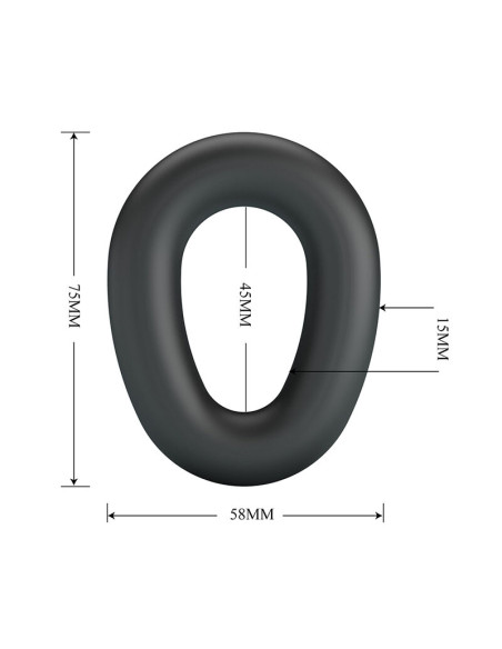 CRAZY BULL VESPER SUPER SOFT SILICONE COCK RING BLACK
