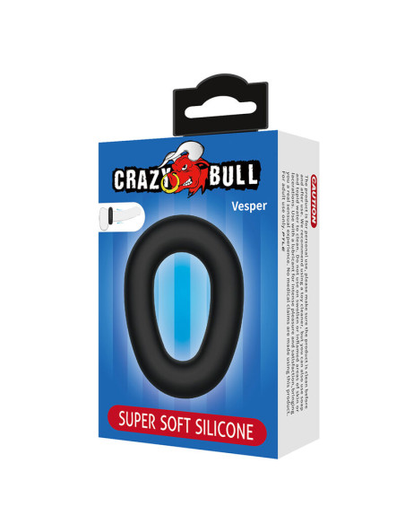 CRAZY BULL VESPER SUPER SOFT SILICONE COCK RING BLACK