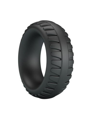 CRAZY BULL MERRITT TEXTURED SILICONE COCK RING BLACK