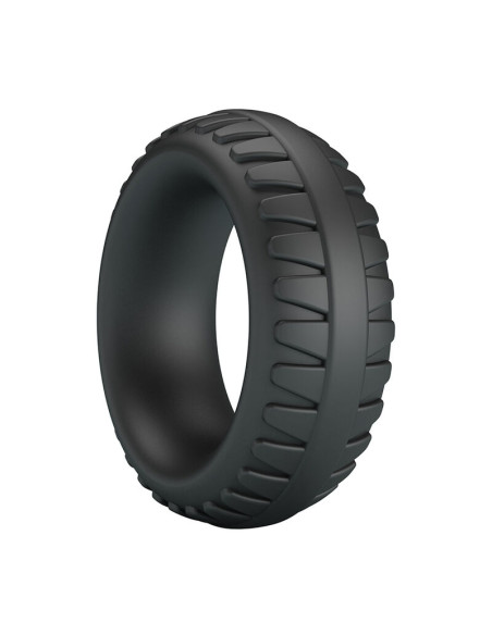 CRAZY BULL MERRITT TEXTURED SILICONE COCK RING BLACK