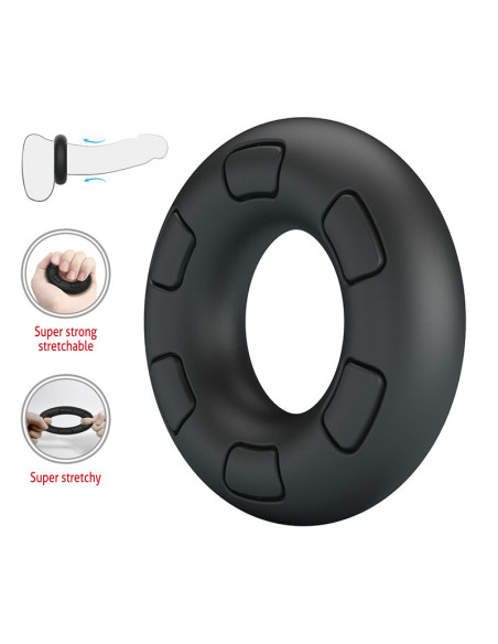 CRAZY BULL BERTRAM SUPER SOFT SILICONE COCK RING BLACK