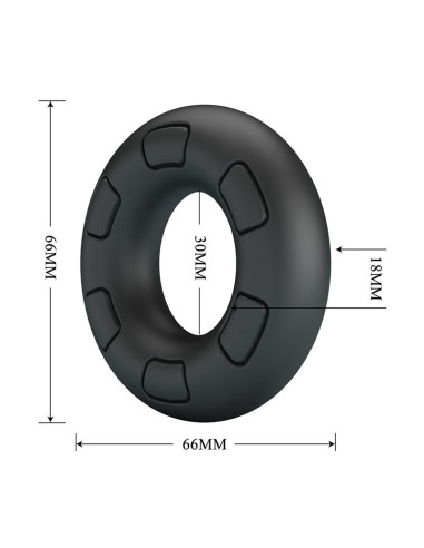 CRAZY BULL BERTRAM SUPER SOFT SILICONE COCK RING BLACK