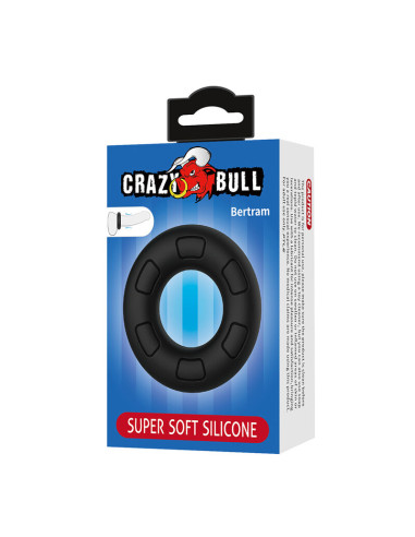 CRAZY BULL BERTRAM SUPER SOFT SILICONE COCK RING BLACK