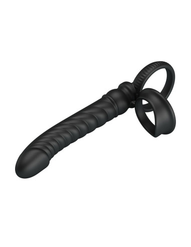 PRETTY LOVE MERRITT ANAL VIBRATOR WITH RING AND VIBRATION BLACK