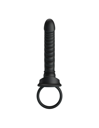 PRETTY LOVE MERRITT ANAL VIBRATOR WITH RING AND VIBRATION BLACK