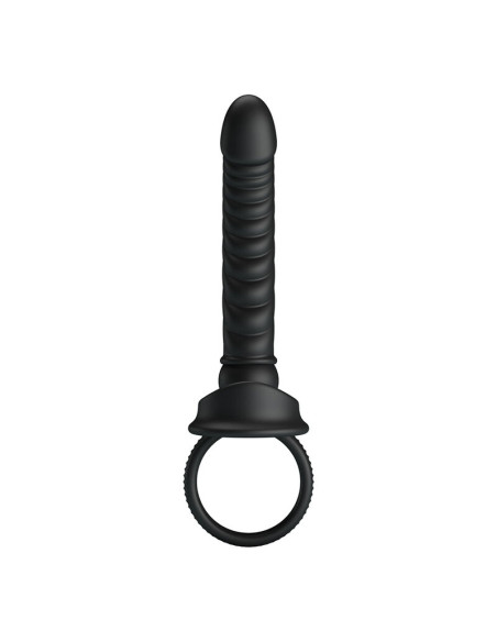 PRETTY LOVE MERRITT ANAL VIBRATOR WITH RING AND VIBRATION BLACK