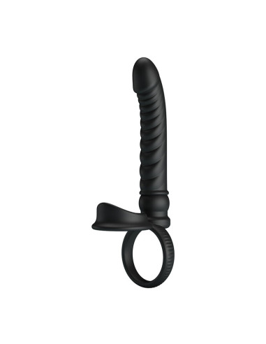 PRETTY LOVE MERRITT ANAL VIBRATOR WITH RING AND VIBRATION BLACK