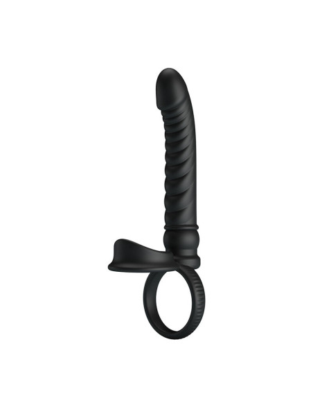 PRETTY LOVE MERRITT ANAL VIBRATOR WITH RING AND VIBRATION BLACK
