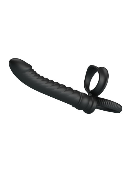 PRETTY LOVE MERRITT ANAL VIBRATOR WITH RING AND VIBRATION BLACK