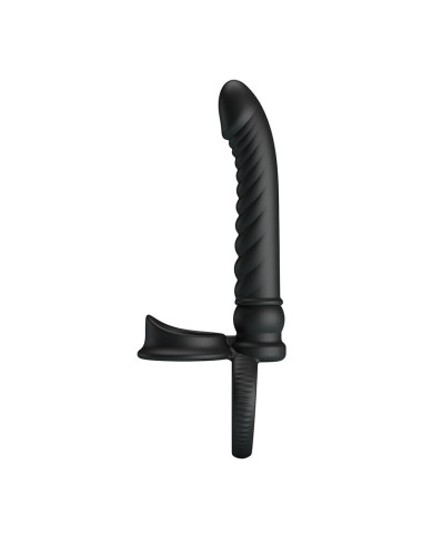 PRETTY LOVE MERRITT ANAL VIBRATOR WITH RING AND VIBRATION BLACK