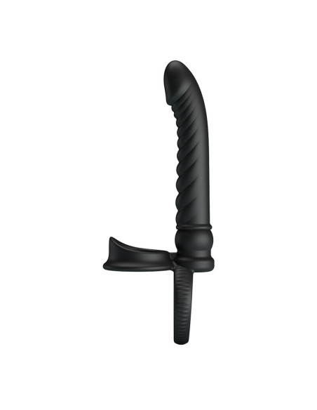 PRETTY LOVE MERRITT ANAL VIBRATOR WITH RING AND VIBRATION BLACK