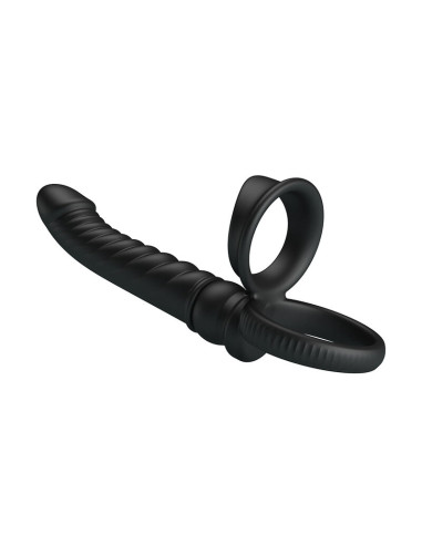 PRETTY LOVE MERRITT ANAL VIBRATOR WITH RING AND VIBRATION BLACK