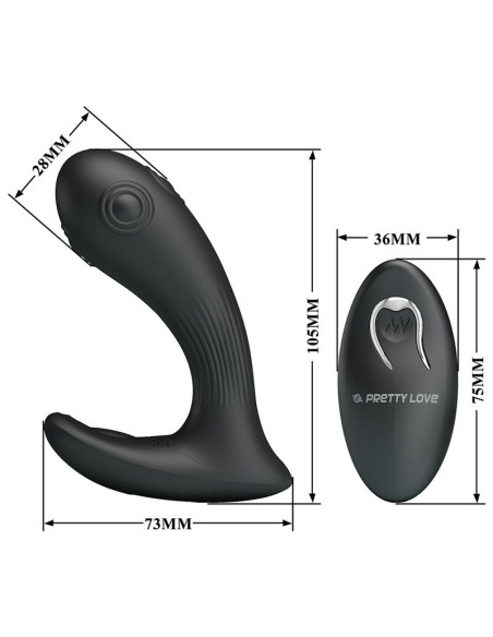 PRETTY LOVE MIRABELLE PROSTATE VIBRATOR WITH REMOTE CONTROL