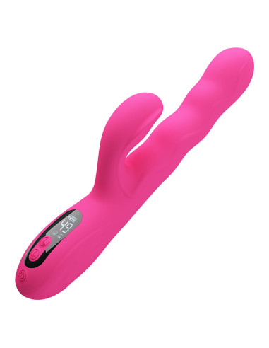 PRETTY LOVE WINTERS MULTIFUNCTION RABBIT VIBRATOR WITH LED DISPLAY PINK