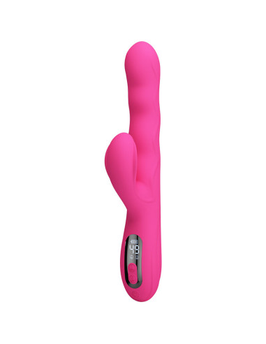 PRETTY LOVE WINTERS MULTIFUNCTION RABBIT VIBRATOR WITH LED DISPLAY PINK