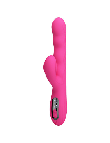 PRETTY LOVE WINTERS MULTIFUNCTION RABBIT VIBRATOR WITH LED DISPLAY PINK