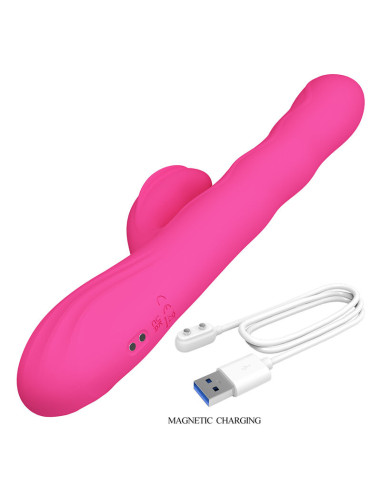 PRETTY LOVE WINTERS MULTIFUNCTION RABBIT VIBRATOR WITH LED DISPLAY PINK
