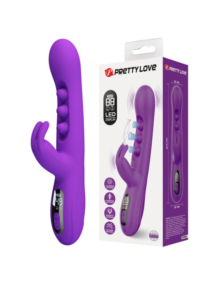 PRETTY LOVE SABIEN RABBIT VIBRATOR WITH TAPPING STIMULATION AND PURPLE LED