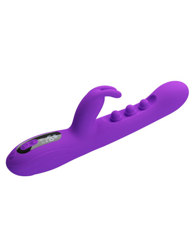 PRETTY LOVE SABIEN RABBIT VIBRATOR WITH TAPPING STIMULATION AND PURPLE LED