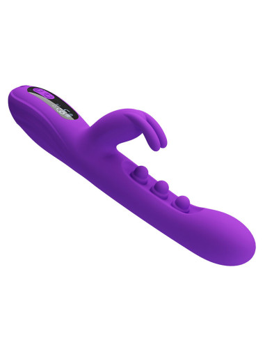 PRETTY LOVE SABIEN RABBIT VIBRATOR WITH TAPPING STIMULATION AND PURPLE LED